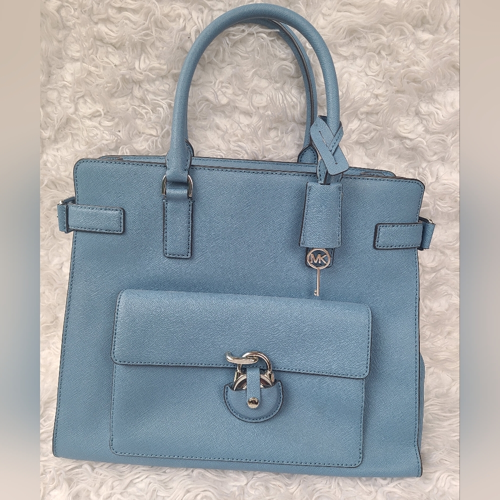 Michael Kors Emma Large Leather Tote in Cornflower, Excellent Condition